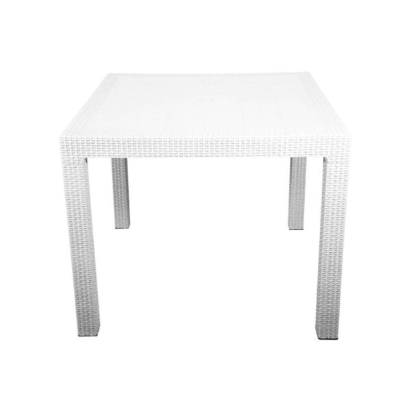 MESA FIDJI RATTAN BLANCA 90CM X 90CM