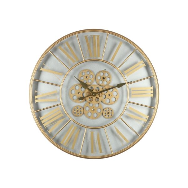 RELOJ DE PARED DORADO MECÁNICO MÓVIL 60CM