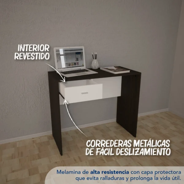 ESCRITORIO EVO 77 X 90 X 44 - WENGUE - Imagen 2