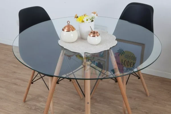 MESA REDONDA EAMES 120CM- TAPA VIDRIO - Imagen 3