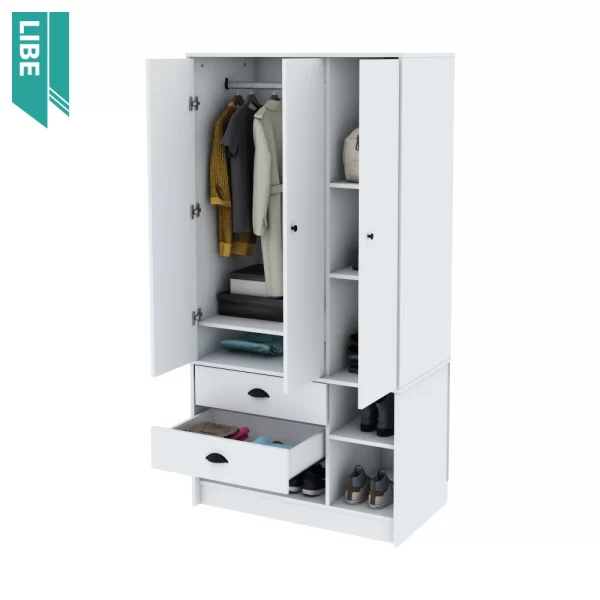PLACARD LIBE DE 3 PUERTAS BLANCO