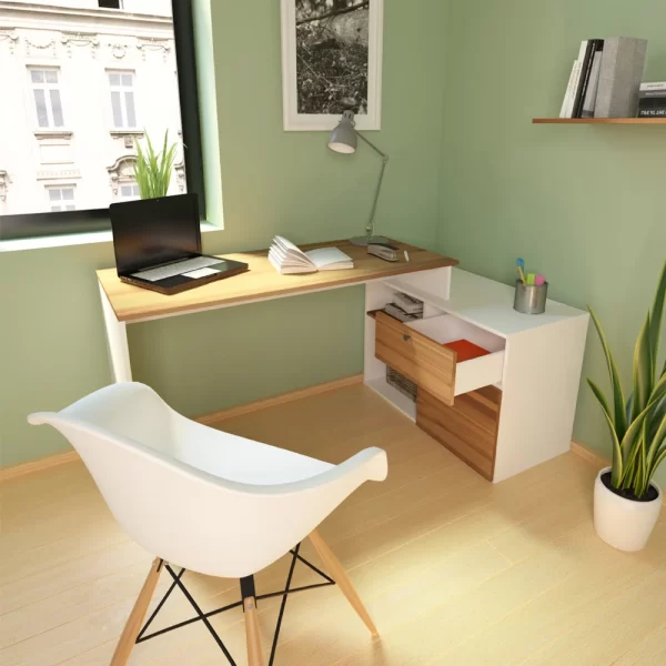 ESCRITORIO MILAN - BLANCO CON PARAÍSO - Imagen 3