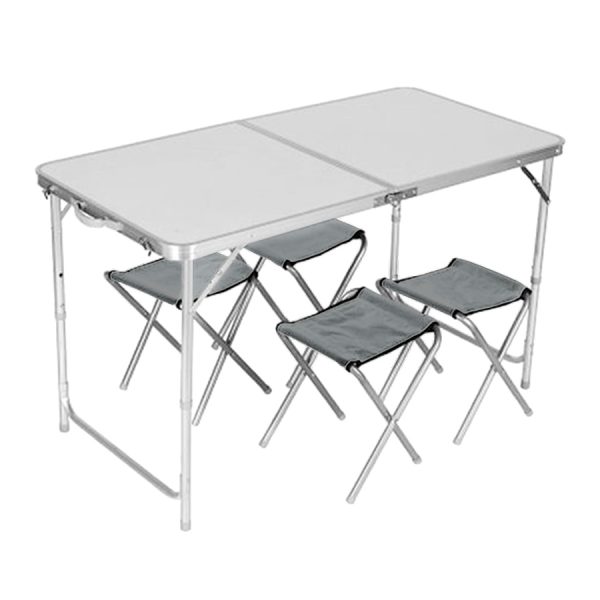 KUSHIRO - SET PLEGABLE MESA + 4 BANCOS PlEGABLES - Imagen 2
