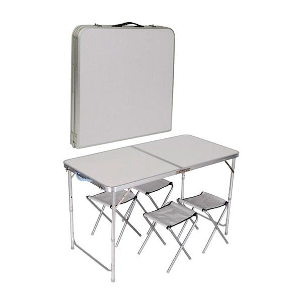 KUSHIRO - SET PLEGABLE MESA + 4 BANCOS PlEGABLES