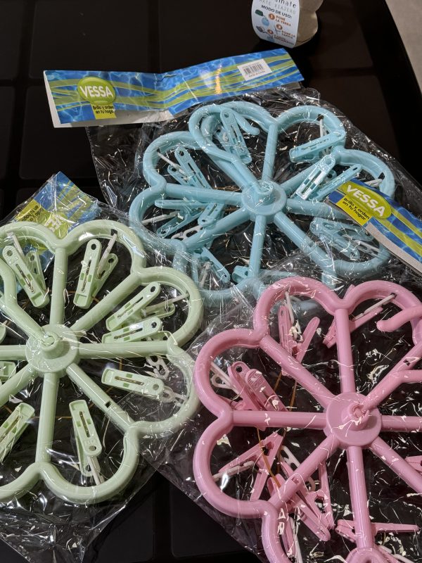 TENDEDERO PLASTICO ROPA INTERIOR 10 BROCHES 24CM - Imagen 2