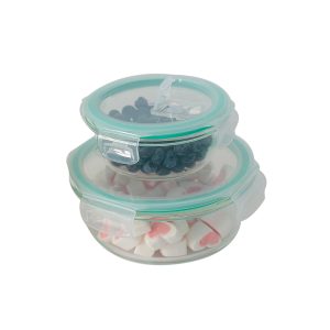 SET X2 TUPPER DE VIDRIO APTO HORNO 0.4L Y 0.95L